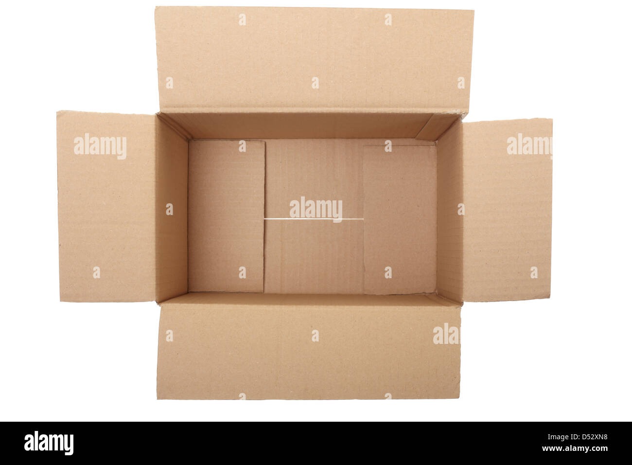 Leere Pappschachtel Stockfoto