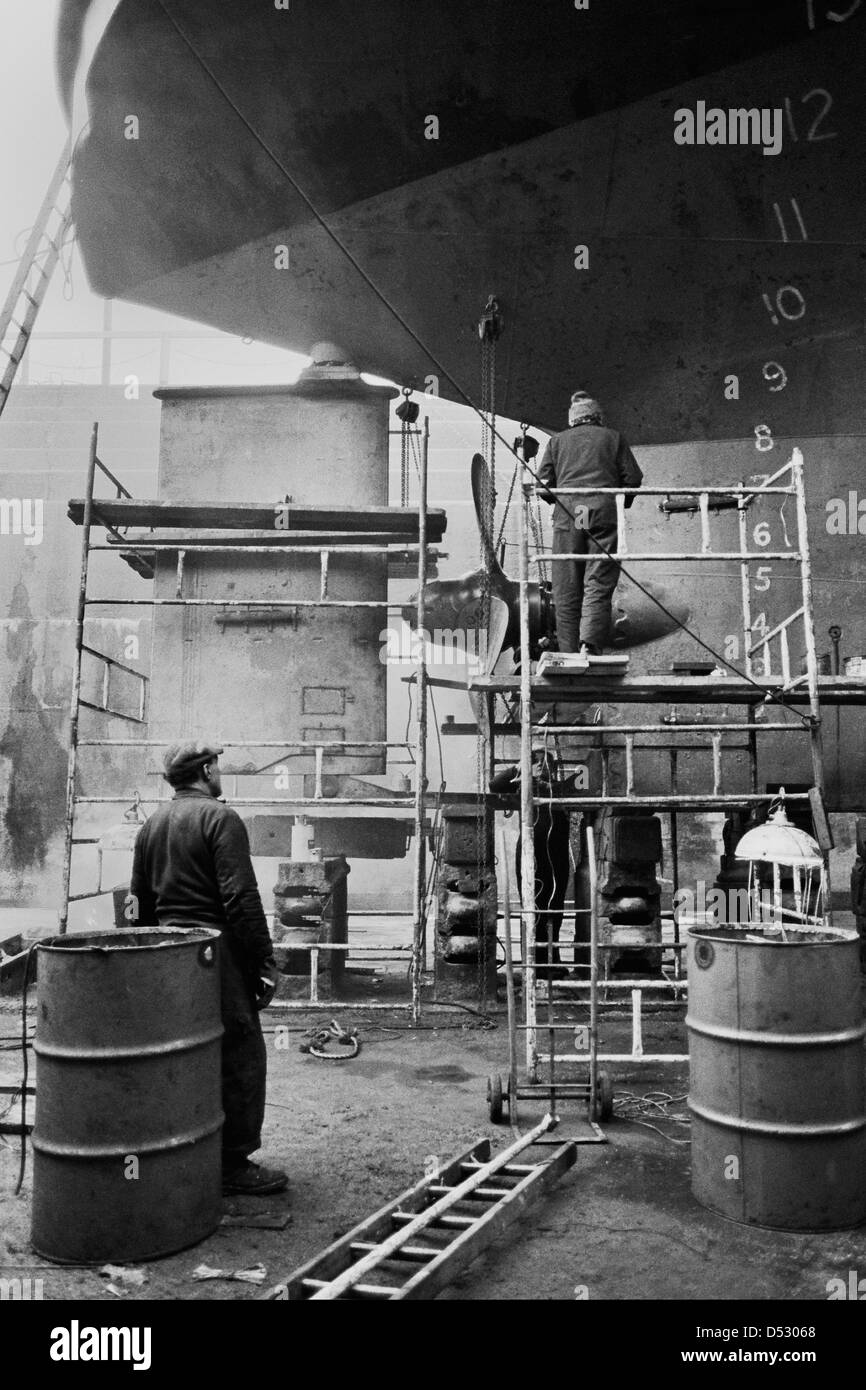 Liverpool Albert docks Trockendock mit Schiff repariert Stockfoto