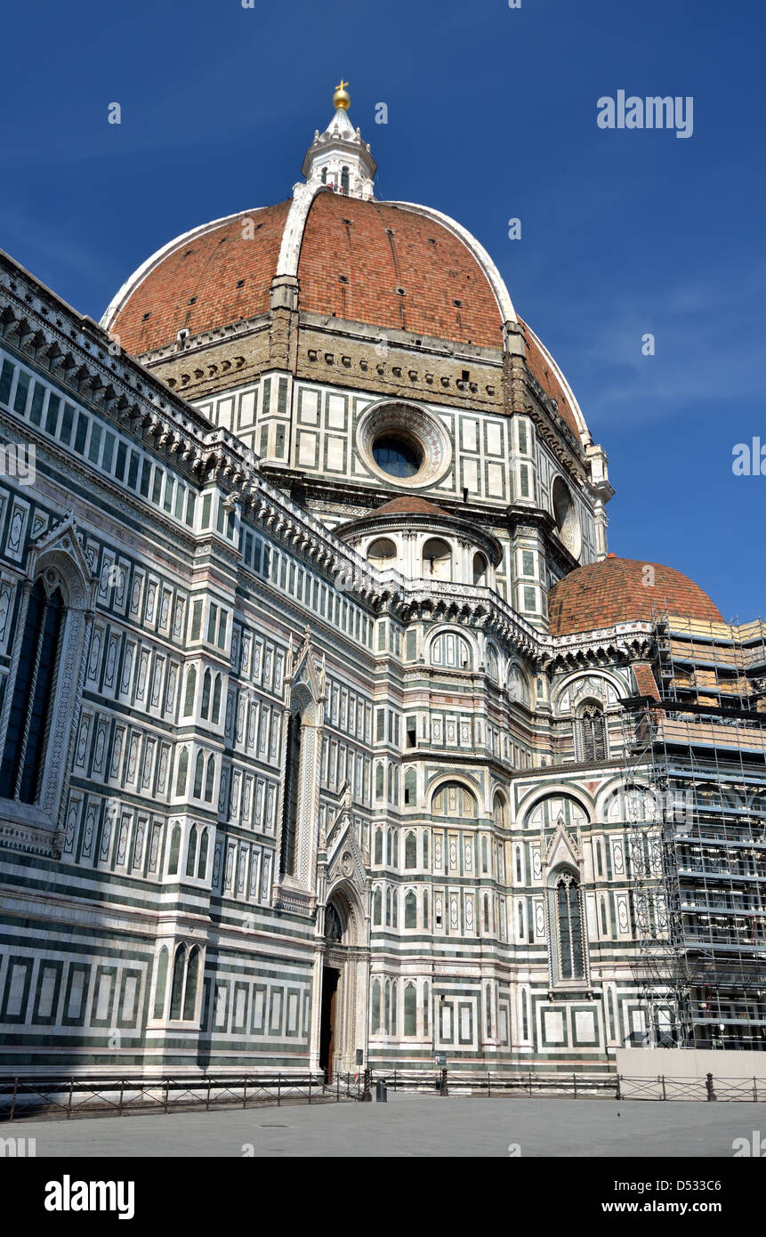 Kathedrale von Florenz und Campanile Turm im gotischen Stil, Toskana, Italien Stockfoto
