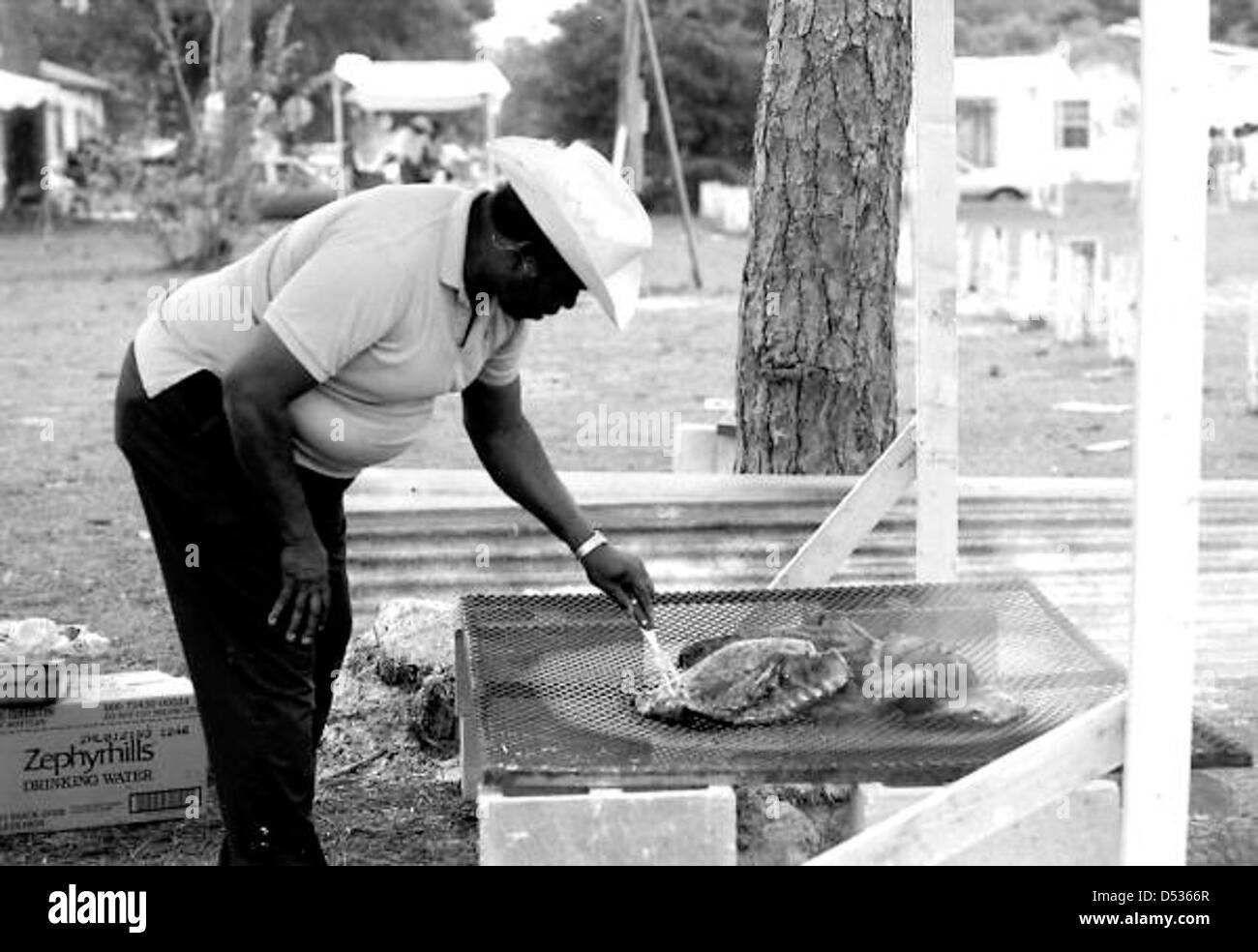 George Alexander und seinem Tagebau Grill auf Zora Neale Hurston Festival: Eatonville, Florida Stockfoto