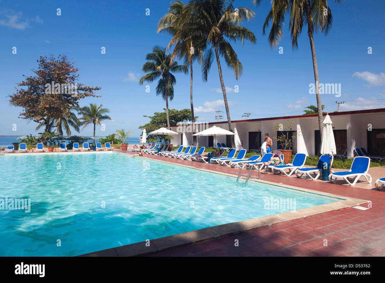 Provinz Cienfuegos, Cienfuegos, Kuba, Punta Gorda, Hotel Jagua pool Stockfoto