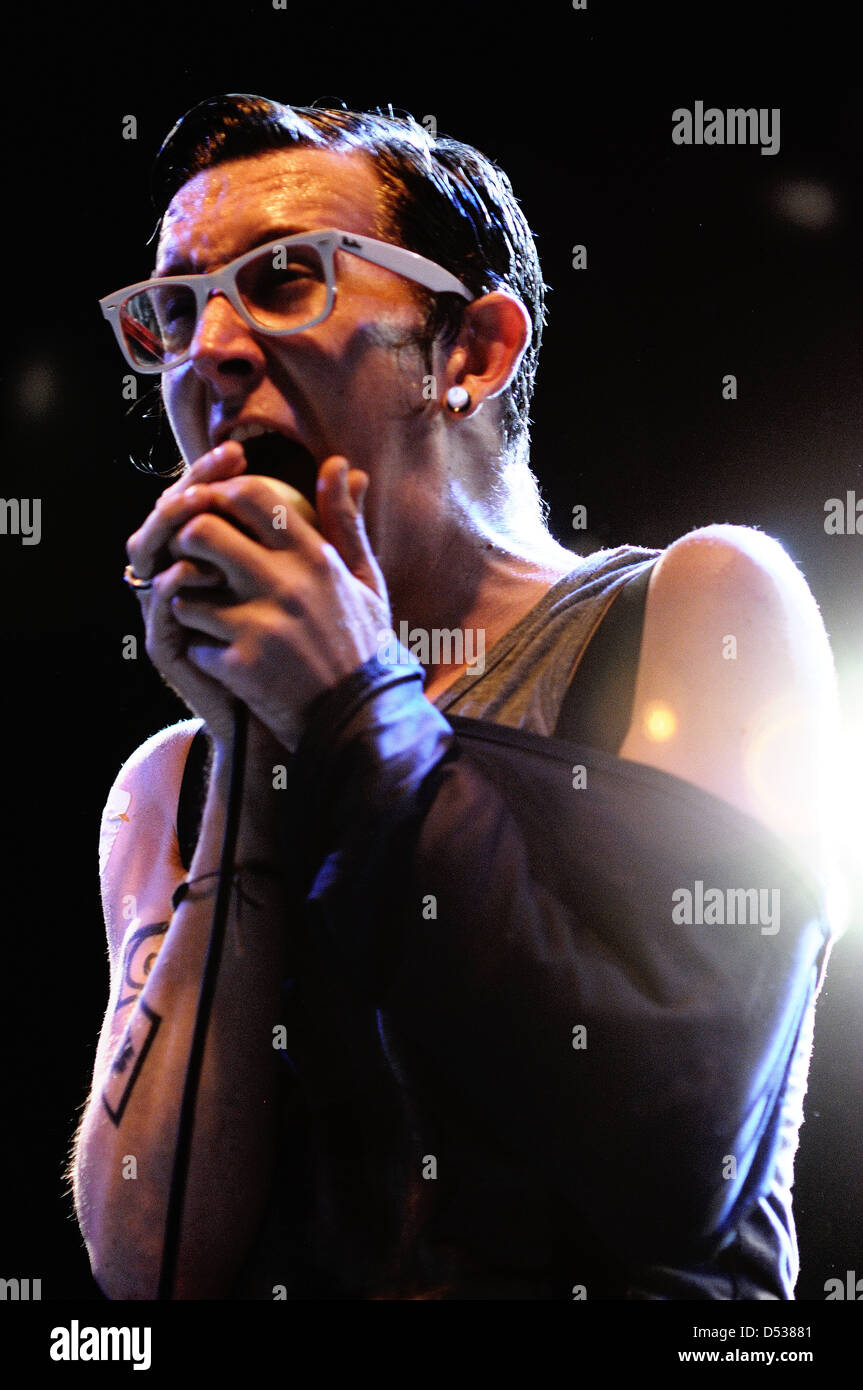 BARCELONA, Spanien - SEPT 8: Micah P. Hinson Band führt Trompe le Monde Rekord von Pixies im Apolo. Stockfoto