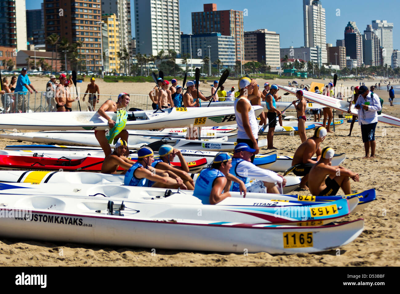 Durban, Südafrika. Surf Lifesaving interclub Meisterschaften Durban 2013 Stockfoto