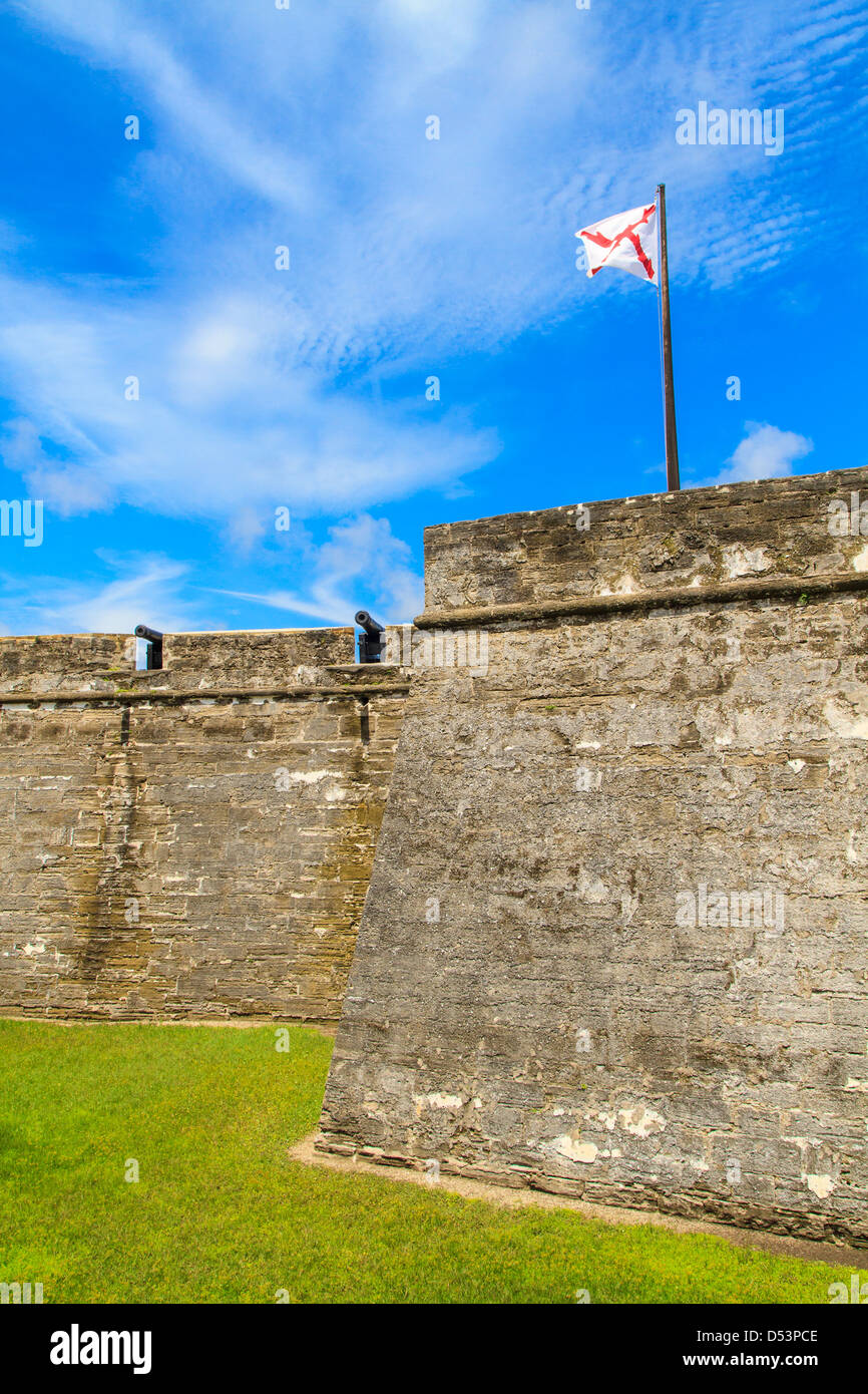 St. Augustine Fort, Castillo de San Marcos Nationaldenkmal, Florida Stockfoto