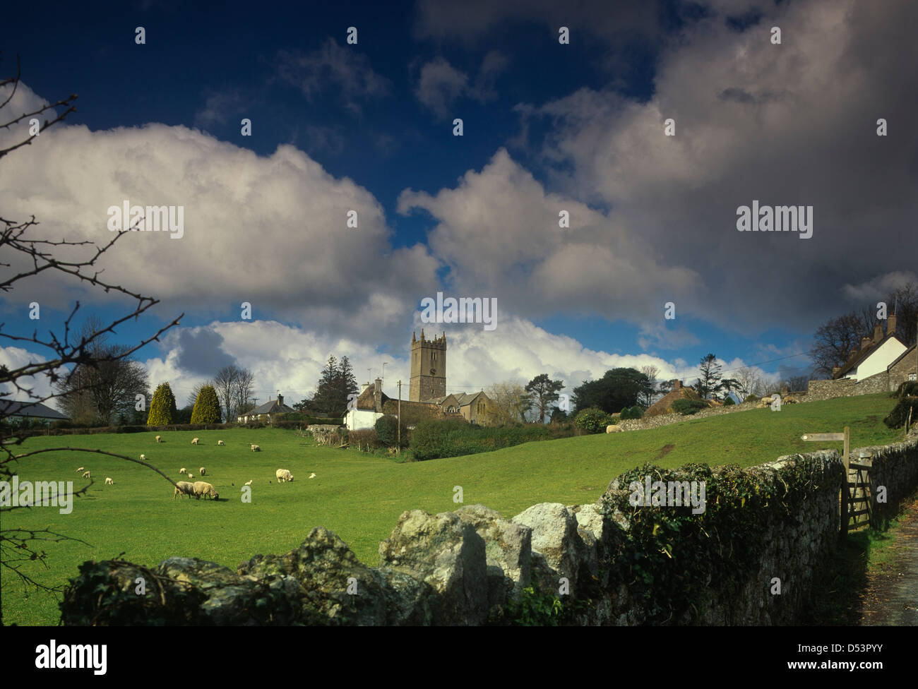 North Bovey Dorf, Devon, England, Großbritannien Stockfoto