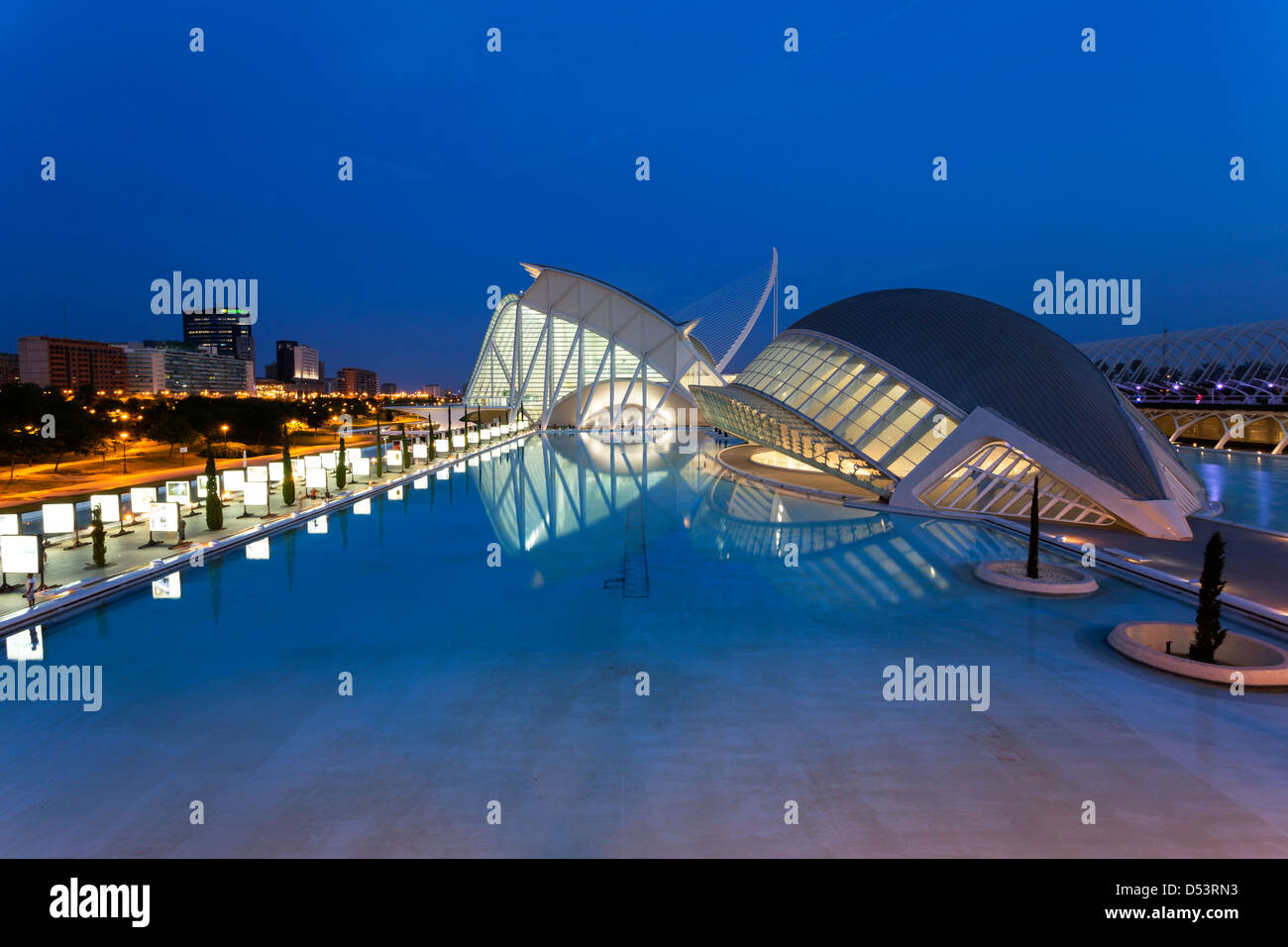 Stadt der Künste und Wissenschaften, Valencia, Spanien Stockfoto