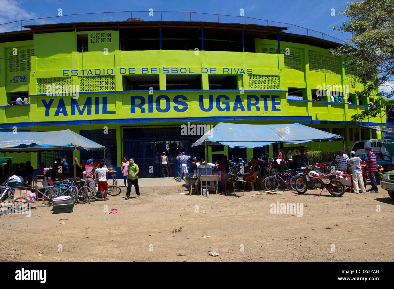 Eingang, Baseball-Stadion, Rivas, Nicaragua Stockfoto