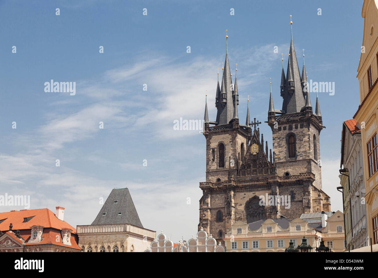 Kostel Panny Marie Pred Tynem - Tynsky Tempel. Prag. Stockfoto