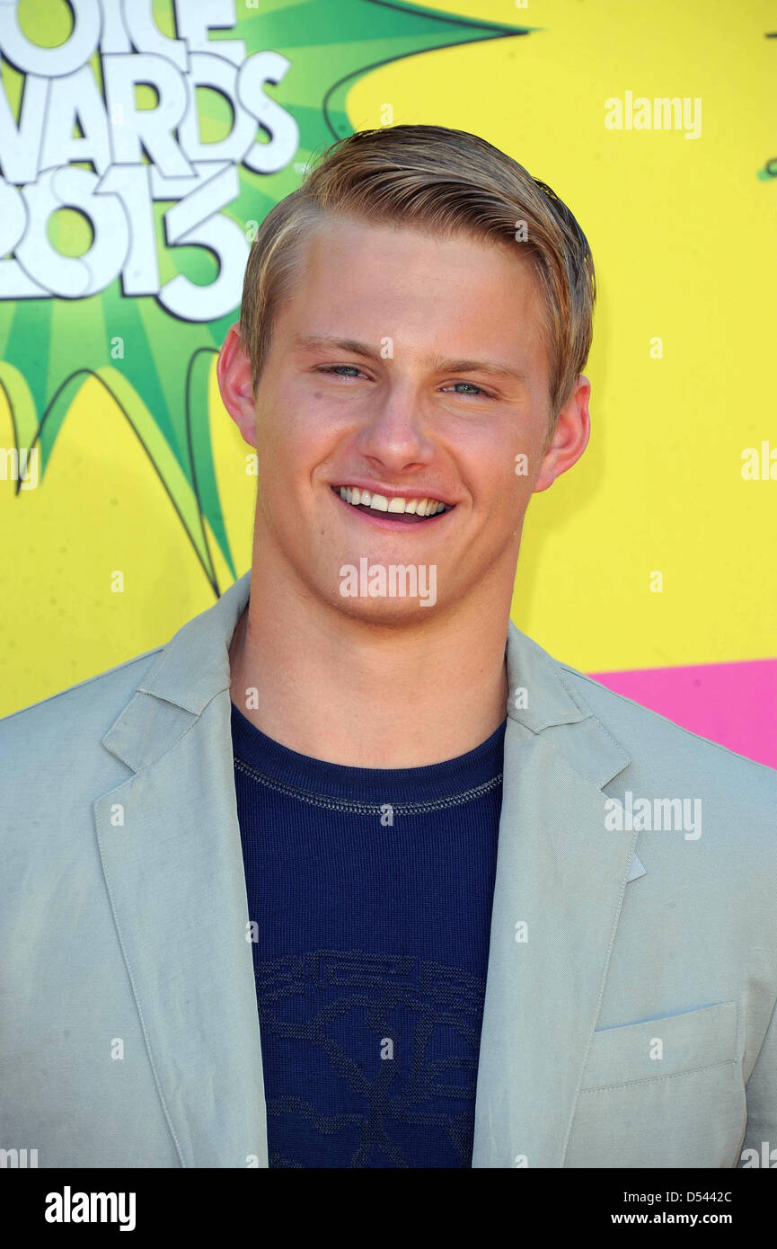 Kanadischer Schauspieler Alexander Ludwig kommt bei Nickelodeon 26. Annual Kids' Choice Awards am USC Galen Center in Los Angeles, USA, im 23. März 2013. Foto: Hubert Boesl Stockfoto