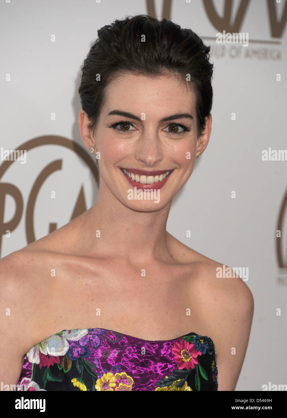 ANNE HATHAWAY U.S. Schauspielerin im Januar 2013. Foto Jeffrey Mayer Stockfoto