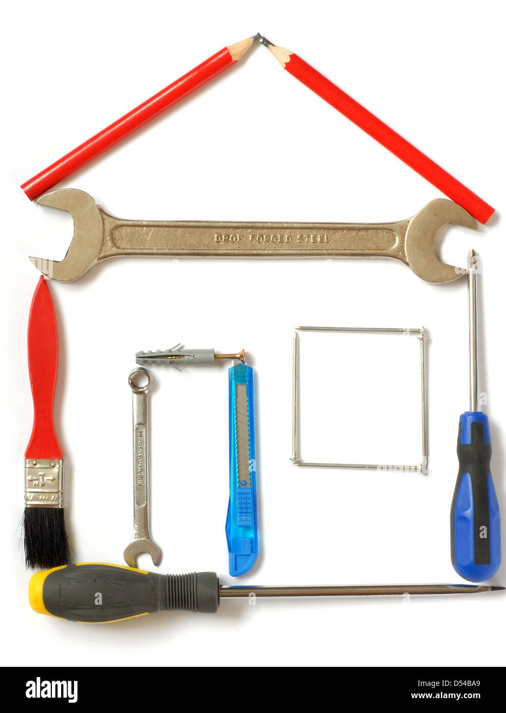 Werkzeuge-Haus Stockfoto