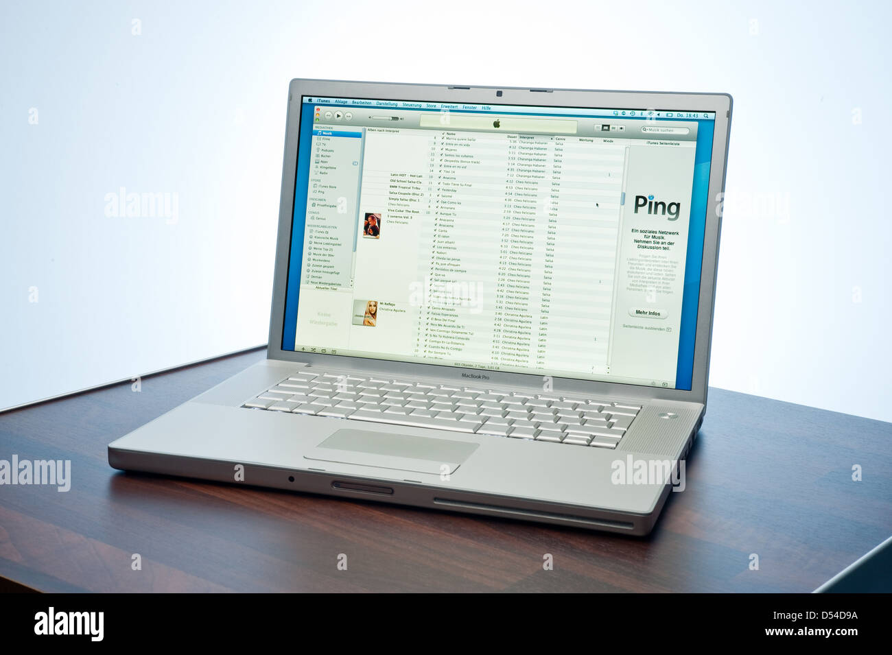 Hamburg, Deutschland, aus iTunes Mediathek auf ein Apple MacBook Pro Stockfoto