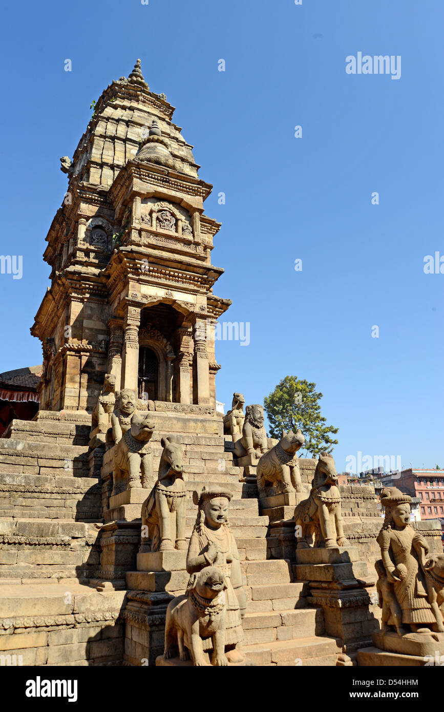 Tempeldetails, Durbar Platz, Bhaktapu, Nepal Stockfoto