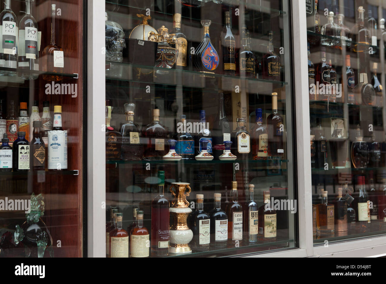 Liquor Store Display-Fenster - USA Stockfoto