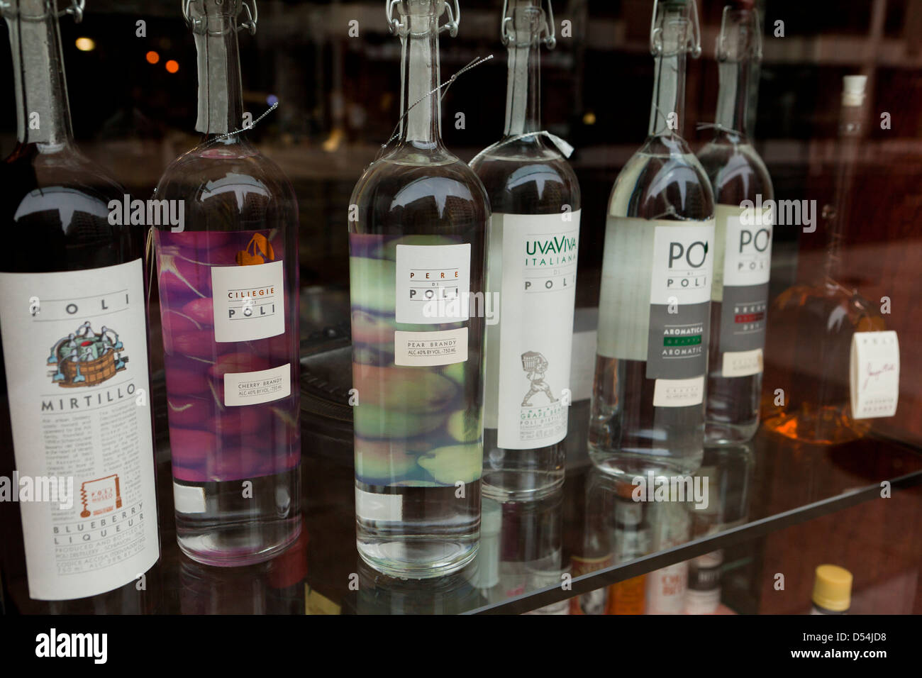 Liquor Store Display-Fenster - USA Stockfoto