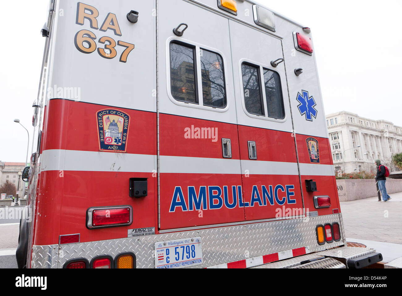 Rückansicht Krankenwagen - USA Stockfoto