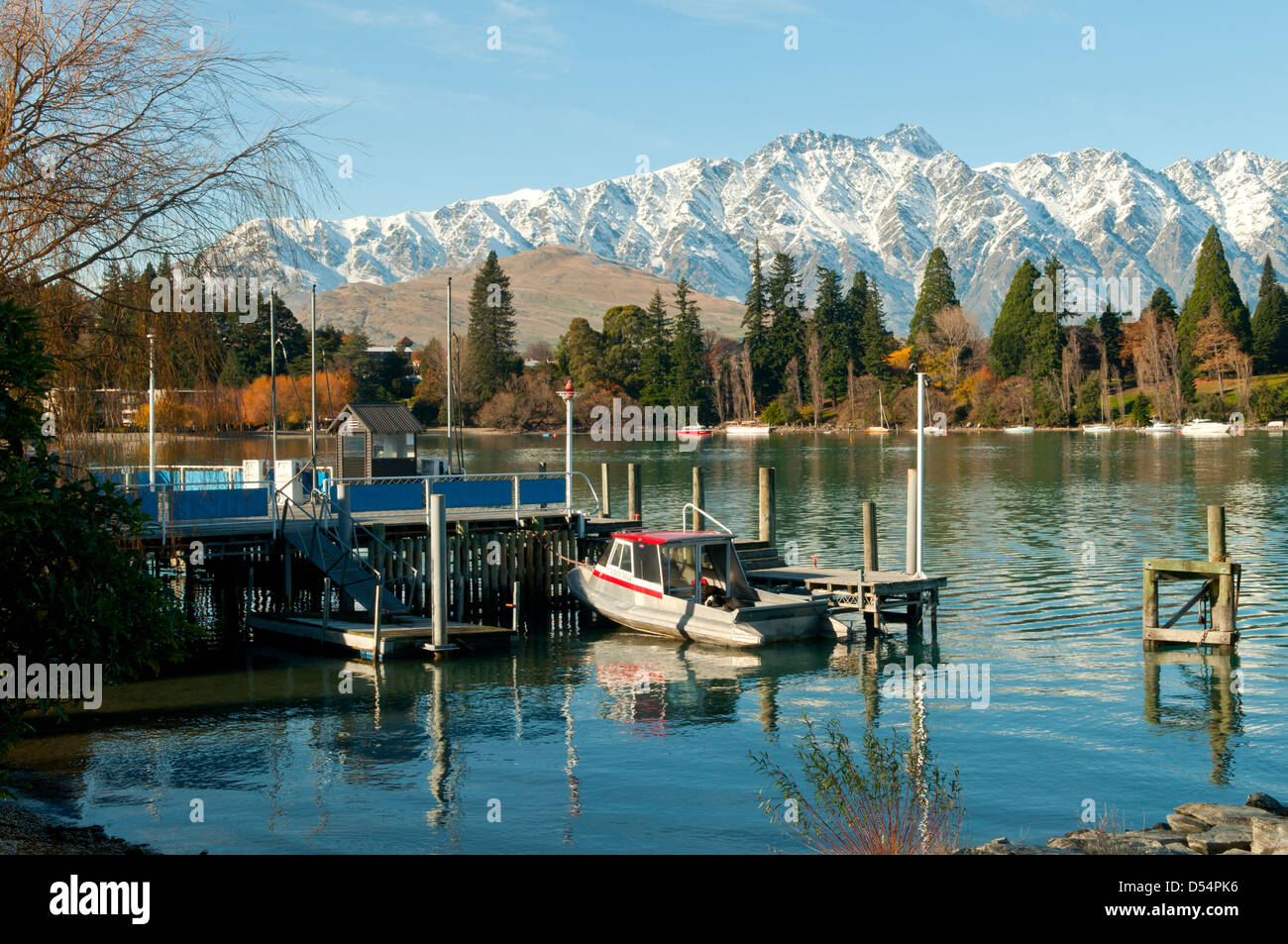 Lake Wakatipu und die Remarkables, Queenstown, Otago, Neuseeland Stockfoto