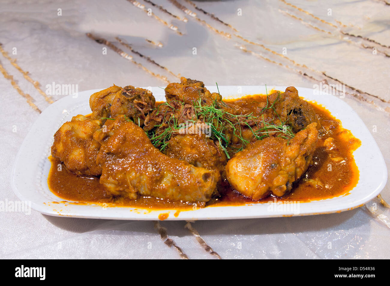 Nyonya Peranakan Hühnchen Curry Kapitan Stockfoto