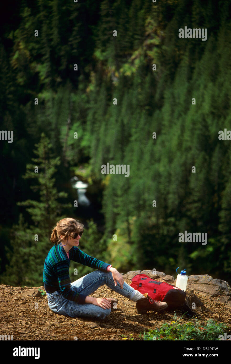 Aussichtspunkt am Salmon River Trail, Lachs-Huckleberry Wildnis, Mount Hood National Forest, Oregon Stockfoto