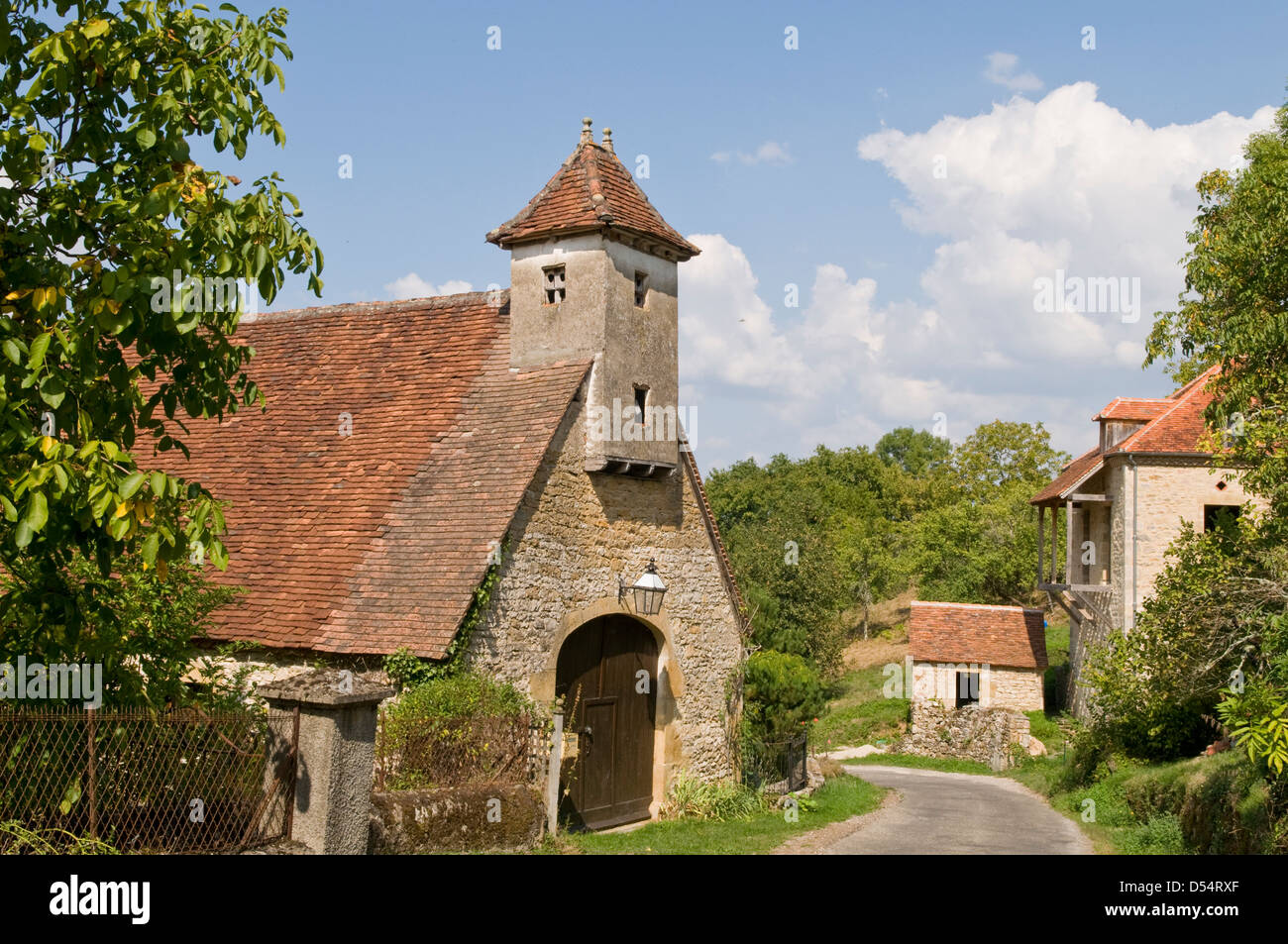 Altbau in Autoire, Lot, Frankreich Stockfoto