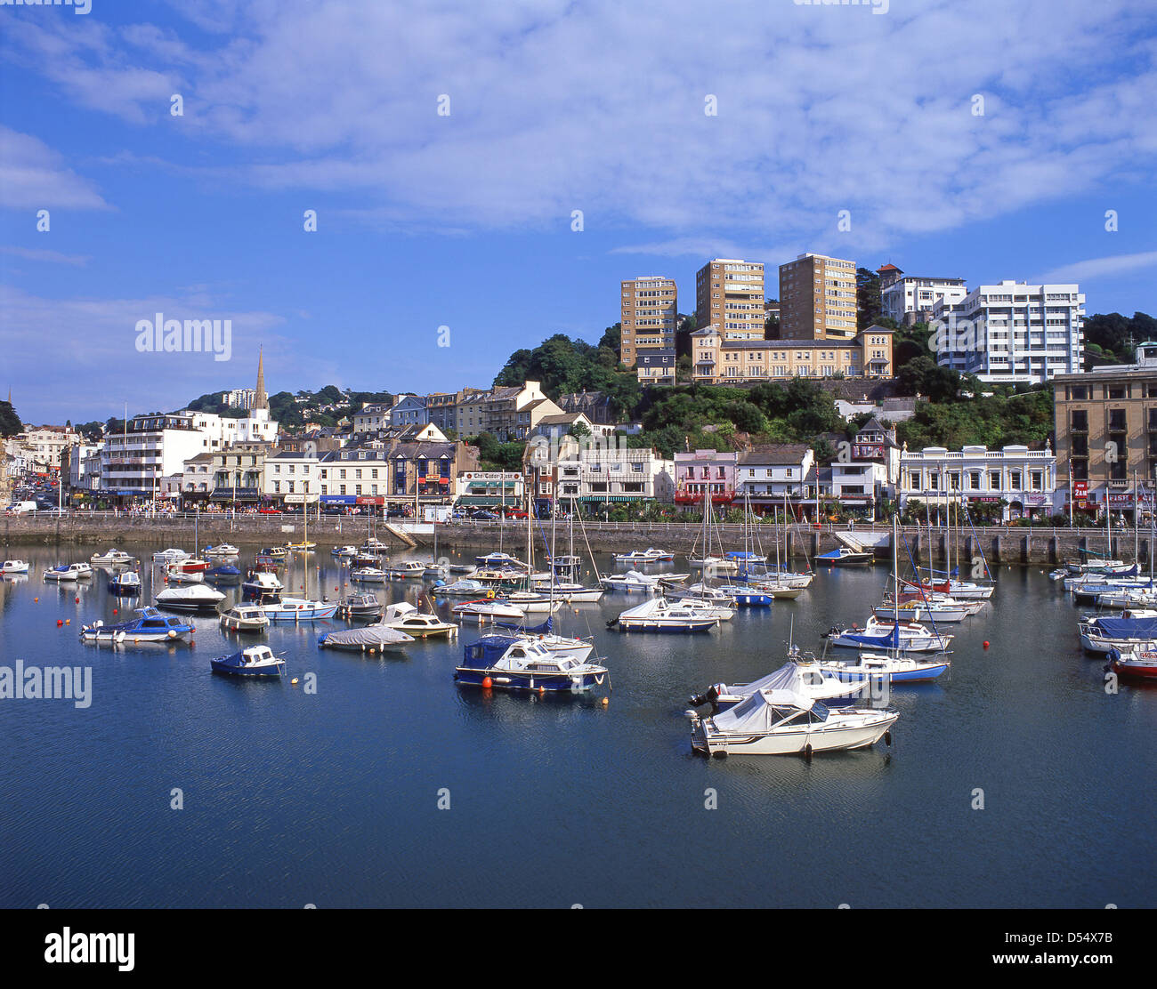 Blick auf den Hafen, Torquay, Devon, England, Vereinigtes Königreich Stockfoto