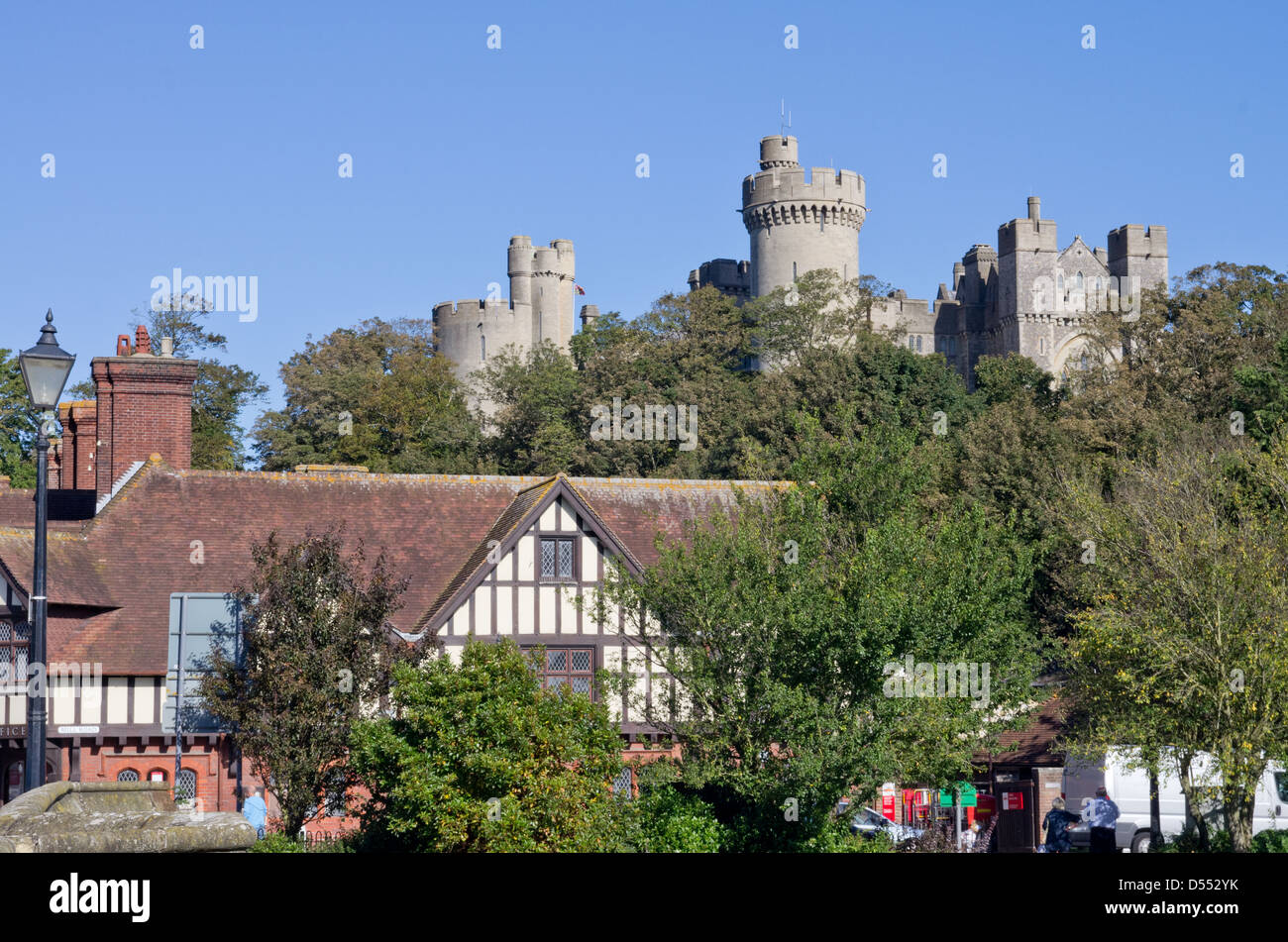 Arundel Stadt und Burg Stockfoto