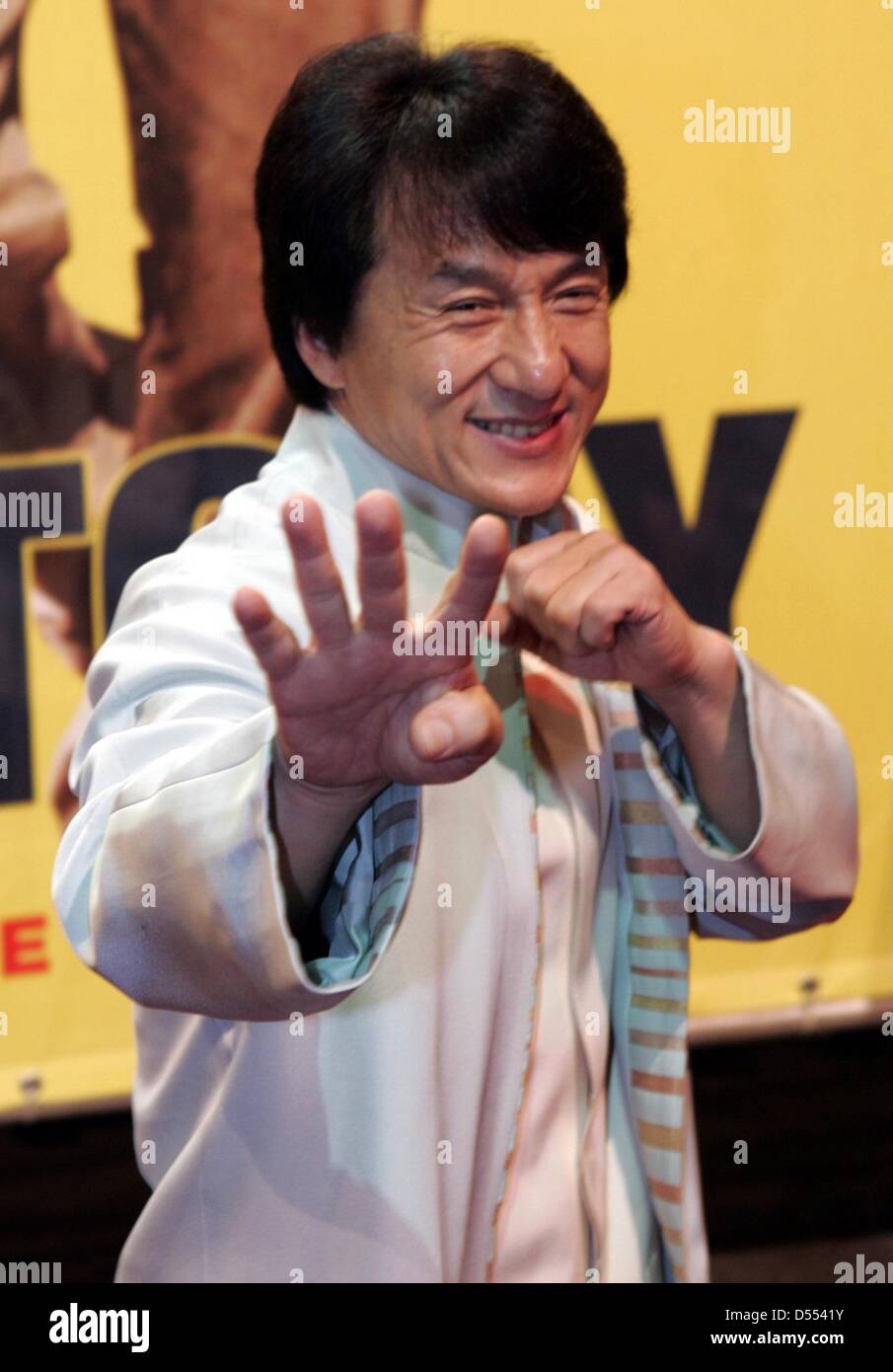 Schauspieler Jackie Chan bei Premiere des neuen Films "New Police Story" in Köln. Stockfoto