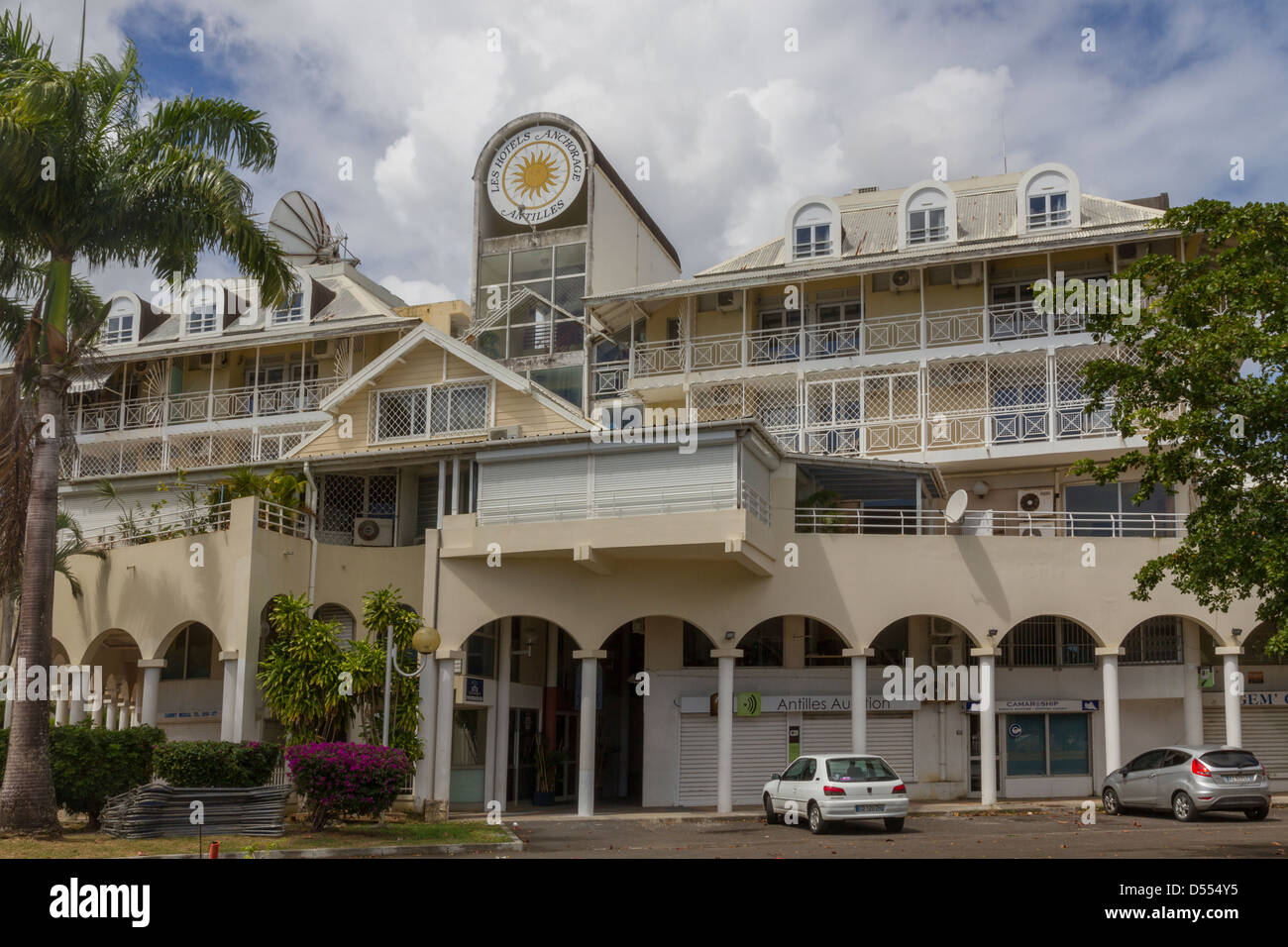 Guadeloupe Pointe-à-Pitre, Anchorage Antillen Hotels Stockfoto