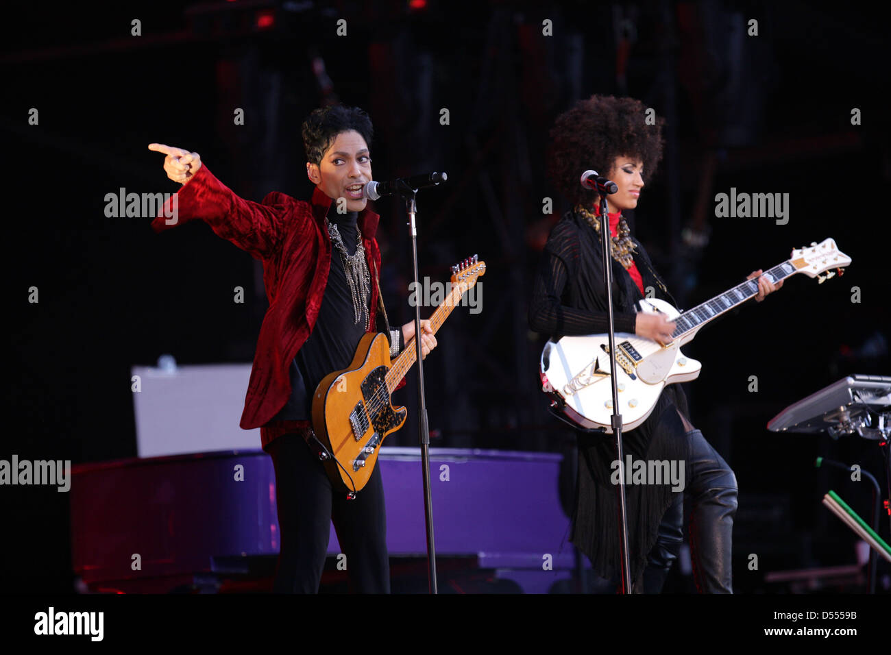 Der Rock / pop / funk-Musiker Prince in Konzert am jährlichen Sziget Festival in Budapest, Ungarn, auf Dienstag, 9. August 2011. Stockfoto