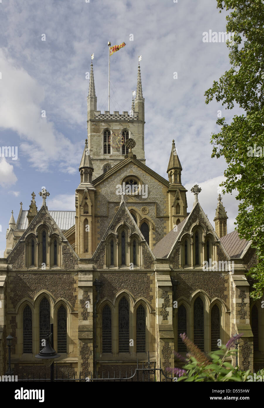 Southwark Cathedral Ostfassade Stockfoto