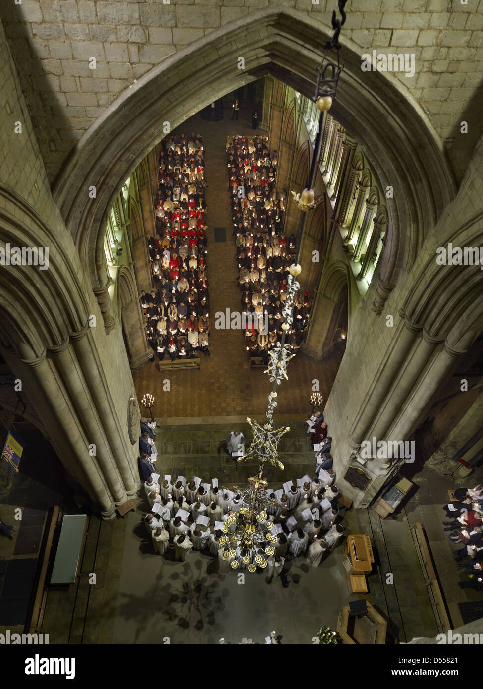 Southwark Cathedral-Candle-light-Carol-service Stockfoto