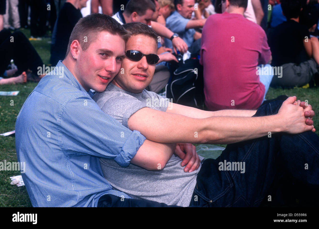 Paar Mardi Gras in London, London, Großbritannien. 1999. Stockfoto