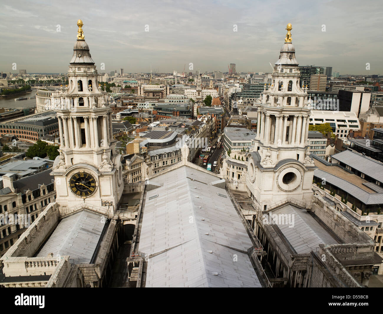St. Pauls Cathedral, London Westtürme Stockfoto