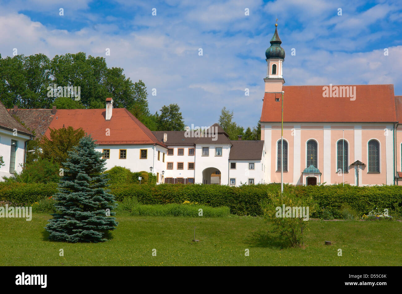 Wessobrunn Abbey (Kloster Wessobrunn), Benediktiner-Kloster in der Nähe von  Weilheim, Pfaffenwinkel, Upper Bavaria, Bavaria, Germany Stockfotografie -  Alamy