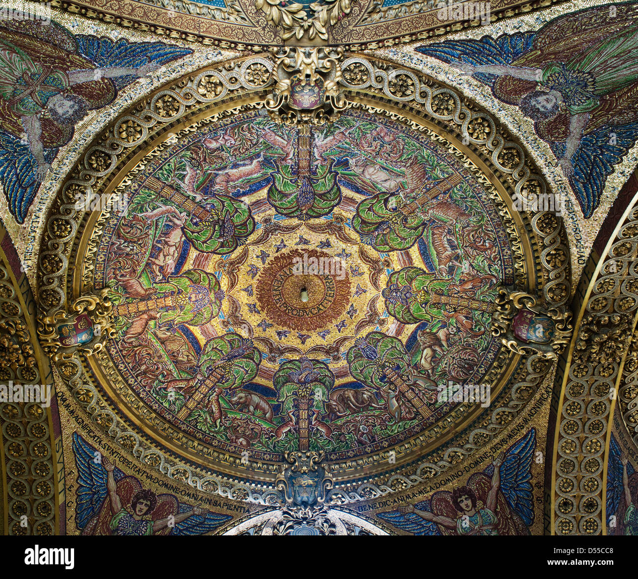 Str. Pauls Mosaiken im Chor oder Chor: Gründung des Landes Stockfoto