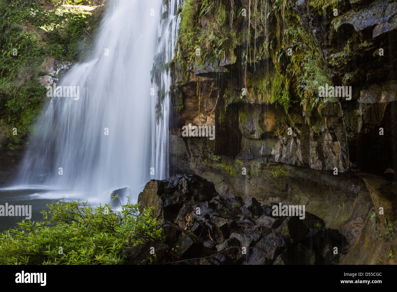 Einer der Costa Rica versteckte von Edelsteine, die Llanos de Cortez Wasserfall in der Provinz Guanacaste, Costa Rica. Stockfoto