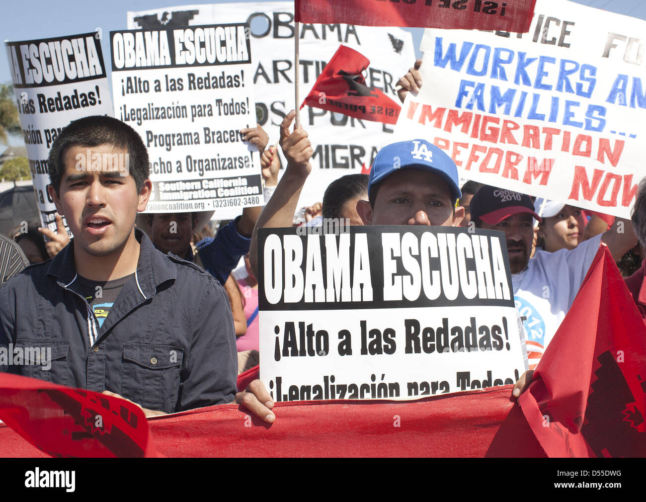 25. März 2013 - Oxnard, Kalifornien, USA - mehr als 2.000 Oxnard Bewohner nehmen Teil des jährlichen Cesar Chavez März für Gerechtigkeit, in Oxnard / Kalifornien heute Sonntag 24 März 2013..ARMANOD ARORIZO (Credit-Bild: © Armando Arorizo/Prensa Internacional/ZUMAPRESS.com) Stockfoto