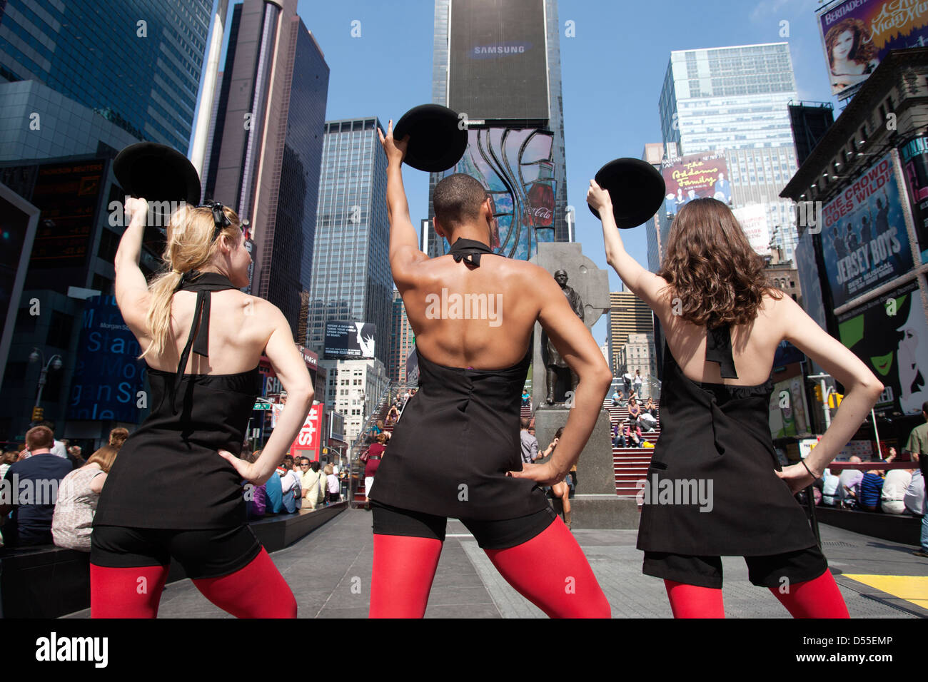 CHICAGO MUSICAL DARSTELLER TIMES SQUARE MIDTOWN MANHATTAN NEW YORK CITY USA Stockfoto