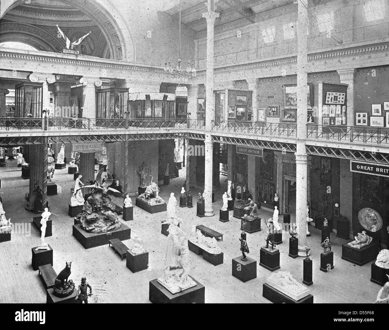 Weltausstellung: Gericht Statuary, Chicago, Vereinigte Staaten, 1893. Stockfoto