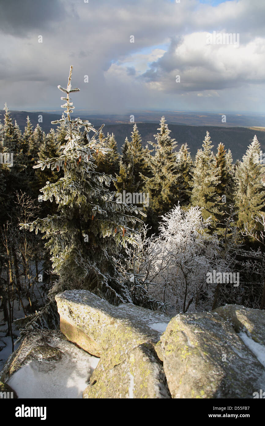 Szklarska Poreba, Polen, Blick auf das Riesengebirge Stockfoto