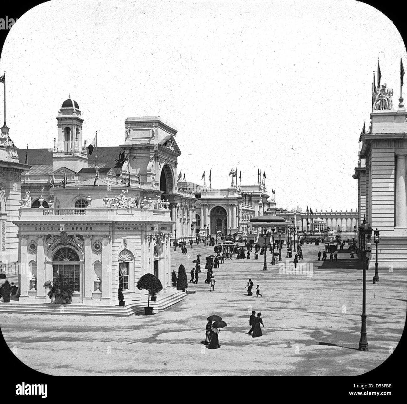 Weltausstellung: Außenansicht, Chicago, Vereinigte Staaten, 1893. Stockfoto