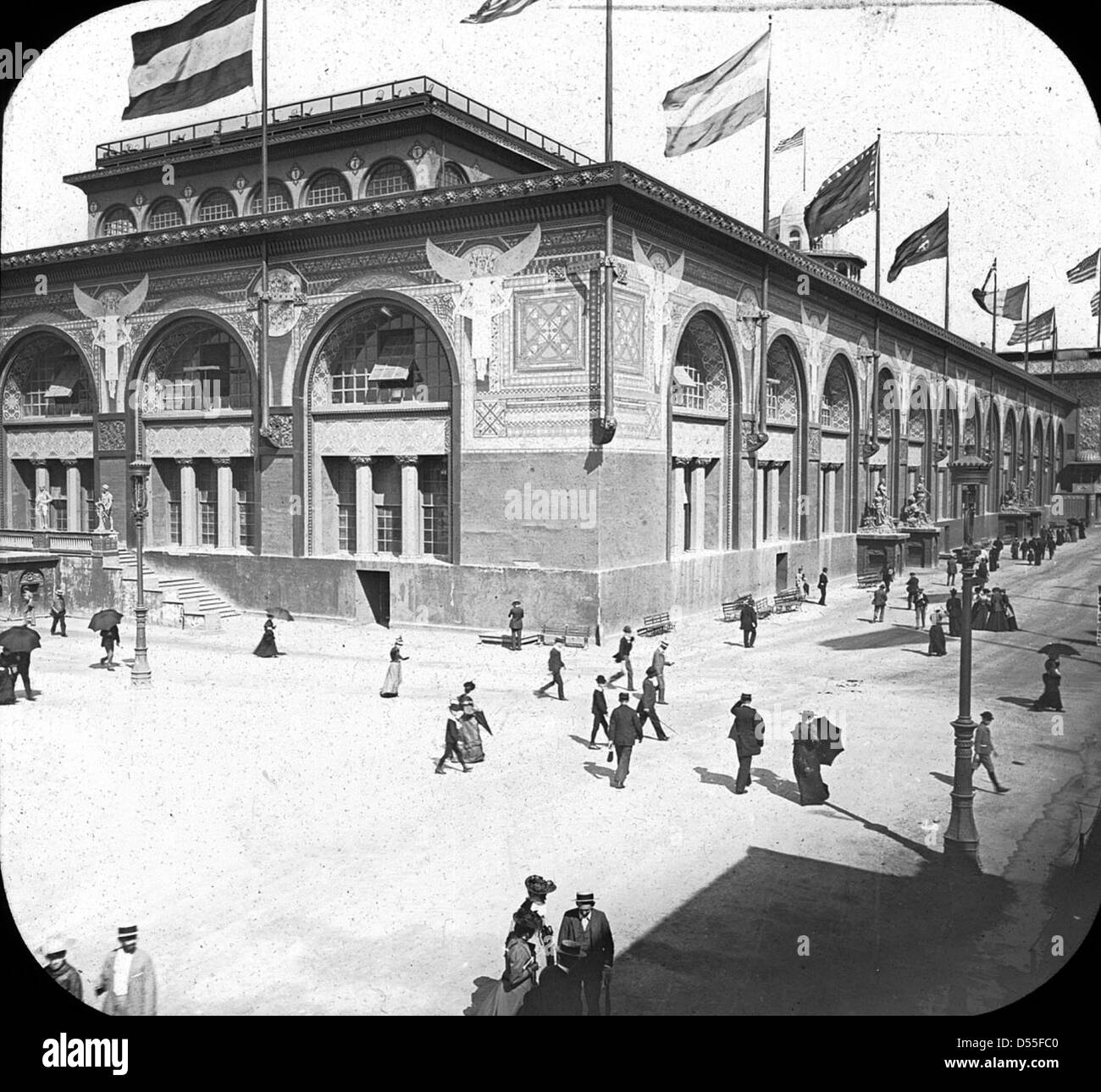 Weltausstellung: Transport Building, Chicago, Vereinigte Staaten, 1893. Stockfoto