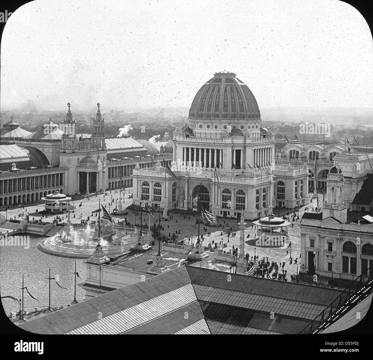 Weltausstellung: Verwaltungsgebäude, Chicago, Vereinigte Staaten, 1893. Stockfoto