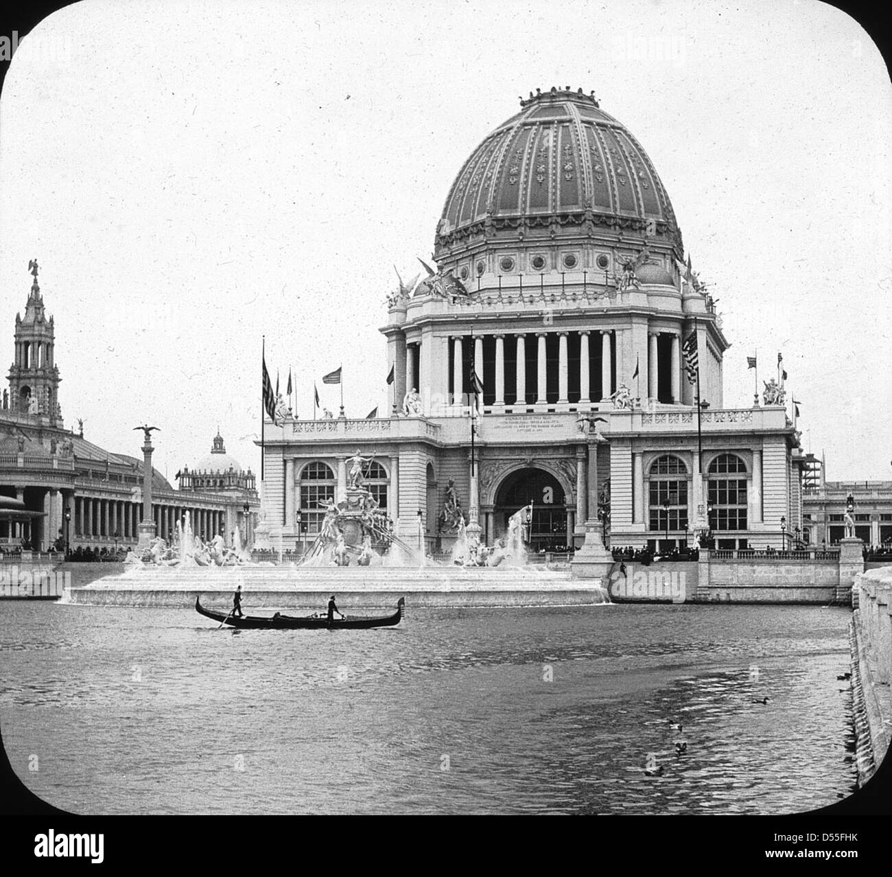 Weltausstellung: Verwaltungsgebäude, Chicago, Vereinigte Staaten, 1893. Stockfoto