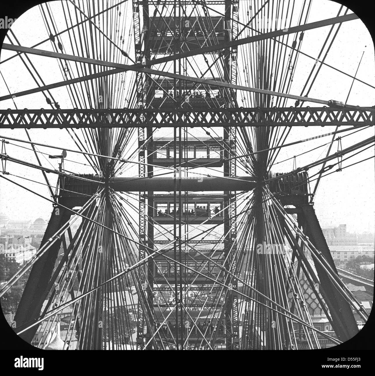 Weltausstellung: Riesenrad, Chicago, Vereinigte Staaten, 1893. Stockfoto