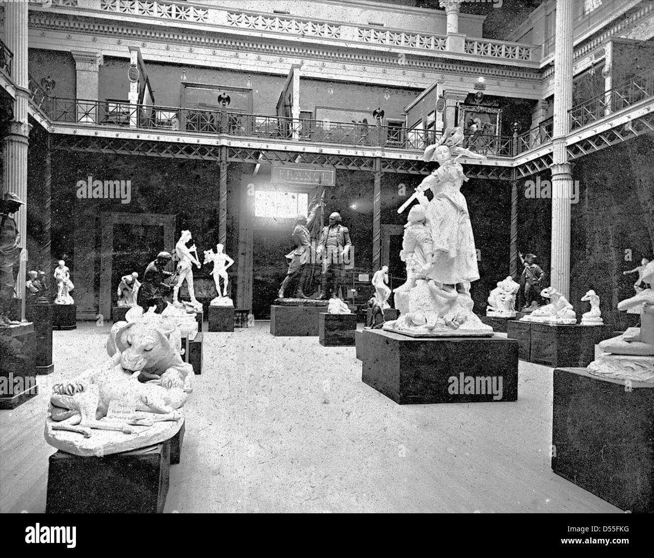 Weltausstellung: Gericht Statuary, Chicago, Vereinigte Staaten, 1893. Stockfoto