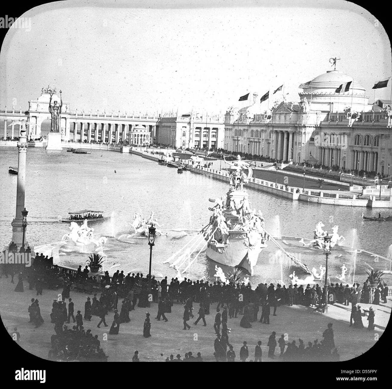 Weltausstellung: Ehrenhof, Chicago, Vereinigte Staaten, 1893. Stockfoto