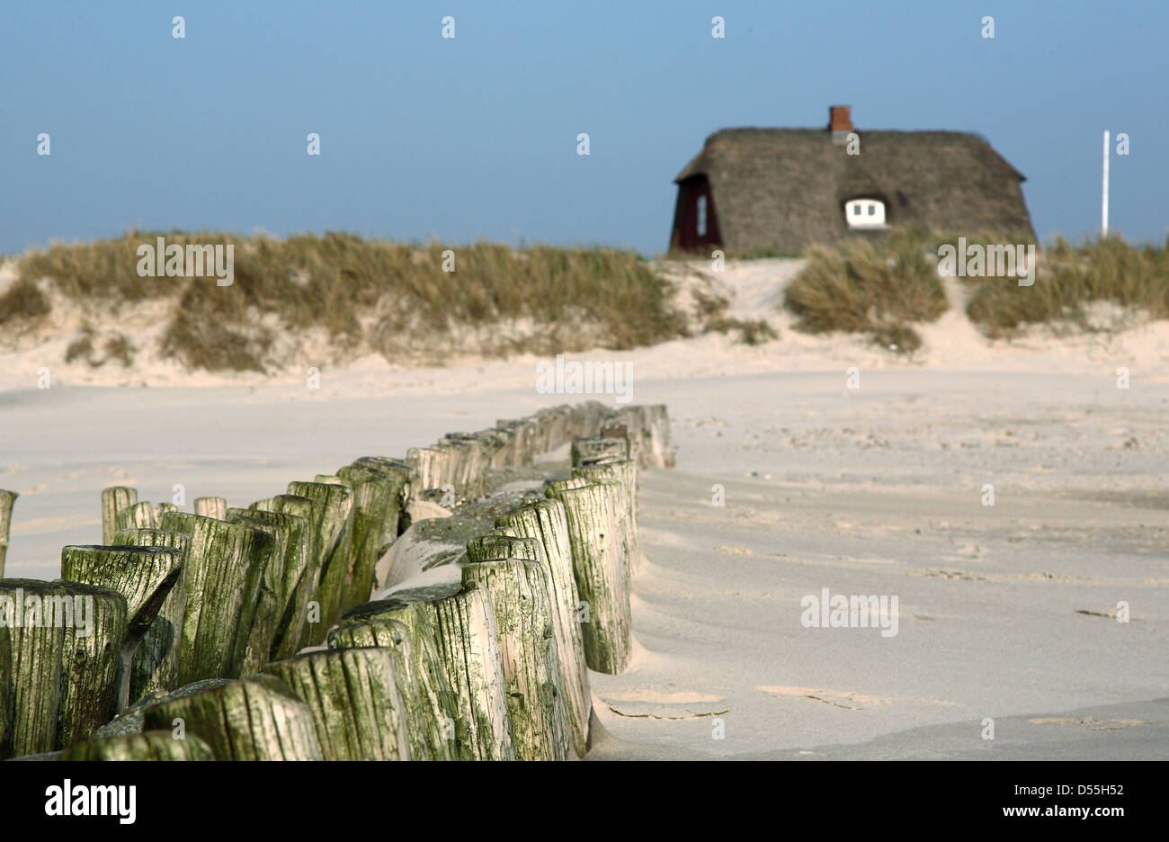 Blavand, Dänemark, Nordseestrand in Blavand Stockfoto