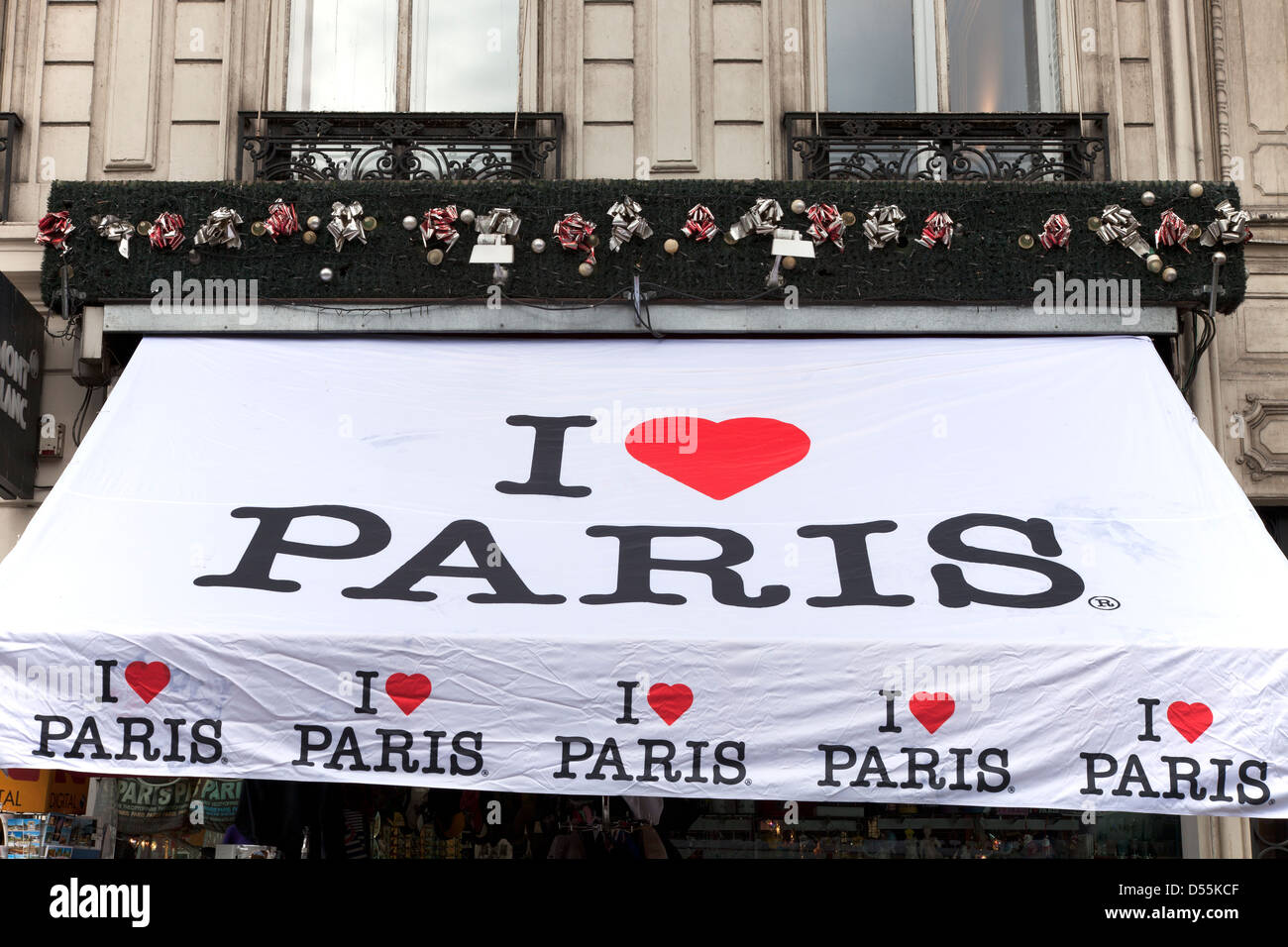 Ich liebe Paris Store auf den Champs-Elysees in Paris Stockfoto