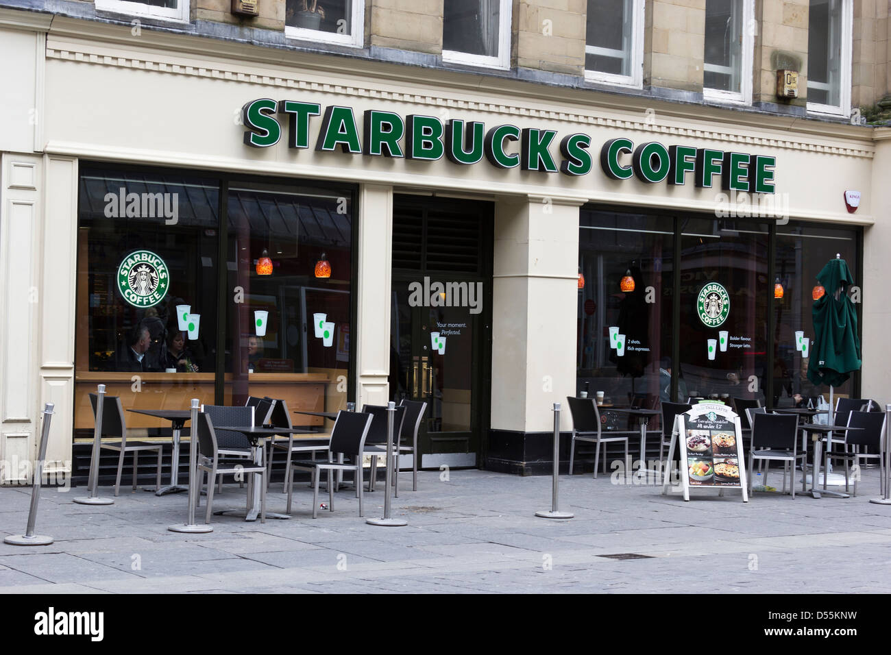 Starbucks Coffeeshop am Newcastle Upon Tyne Stockfoto